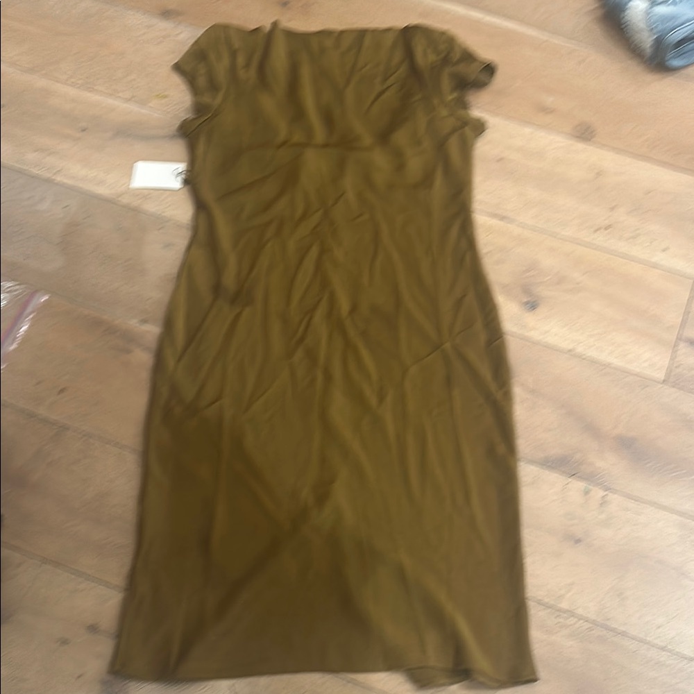 Elegant Olive Green Dress